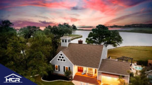 An aerial view of a custom remodeled house with a new roof and siding by Homefix Custom Remodeling in Laurel, MD.