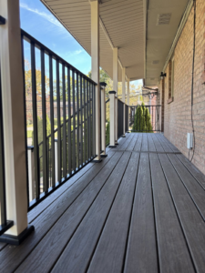 After photo of new deck and railing installation by HorseandHedge in Lexington, KY.