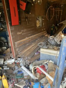 Backyard ground clearing and landscaping preparation by Port City Remove and Improve in Wilmington, NC