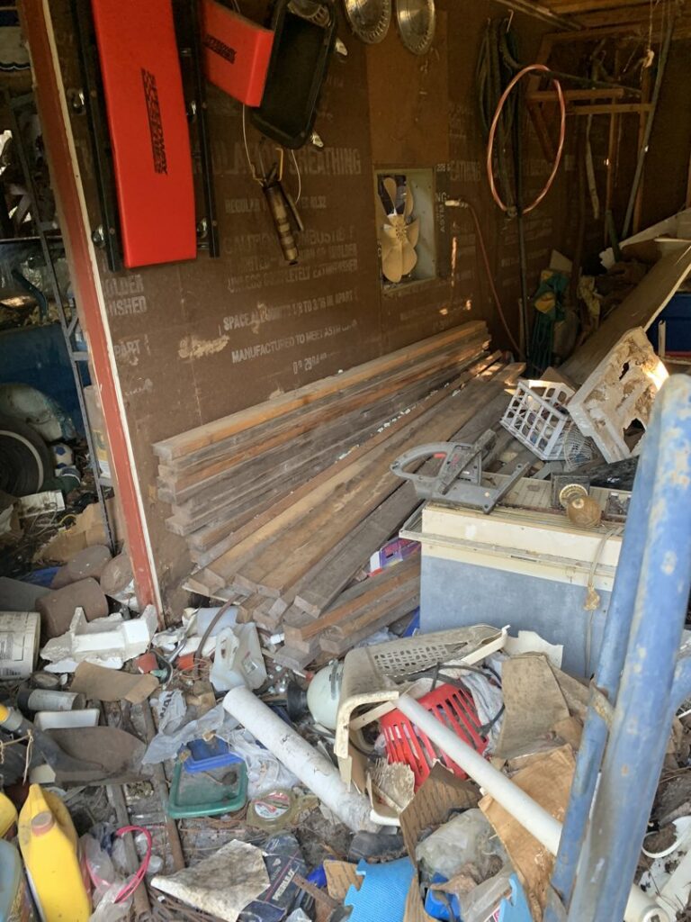 Backyard ground clearing and landscaping preparation by Port City Remove and Improve in Wilmington, NC