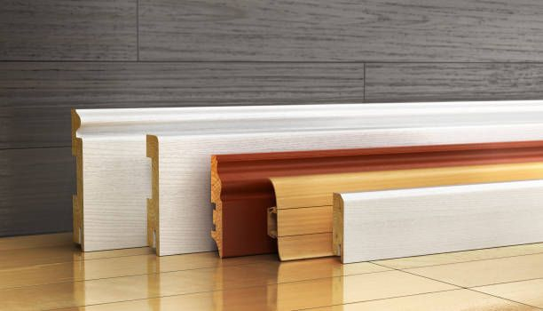 Various styles and finishes of baseboard molding for home remodeling by Affordable Roofing & Remodeling Inc. in Manassas, VA