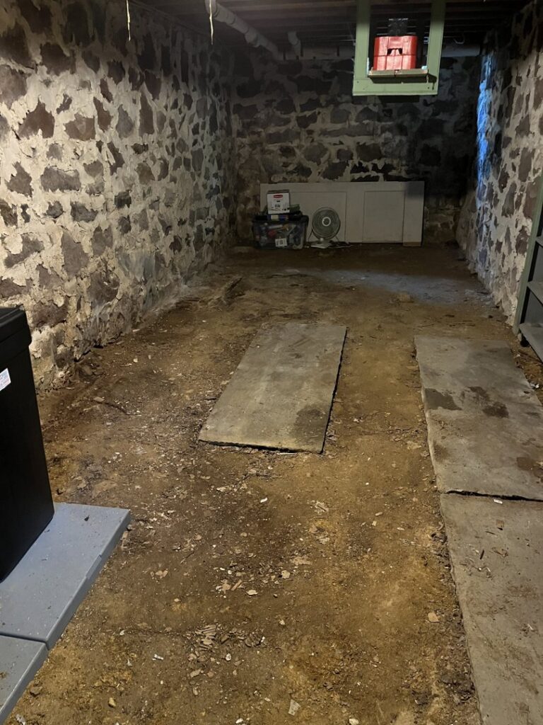 A cleared-out basement after a junk removal service by Junk Lockdown LLC in Lancaster, PA.