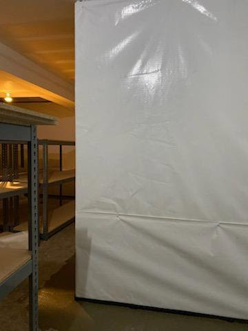 Basement vapor barrier installation as part of waterproofing by ARK Basement Services - Erie, PA