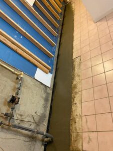 Basement waterproofing and drainage system installation by ARK Basement Services - Erie, PA