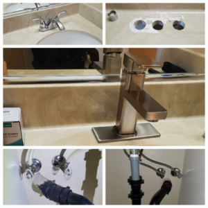 New bathroom faucet installation and plumbing work completed by Handyman Near Me Las Vegas Henderson in Las Vegas, NV.