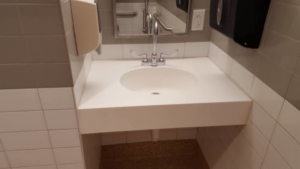 Bathroom sink and countertop installation by Zubieta Kitchen & Bath LLC in Augusta, GA.