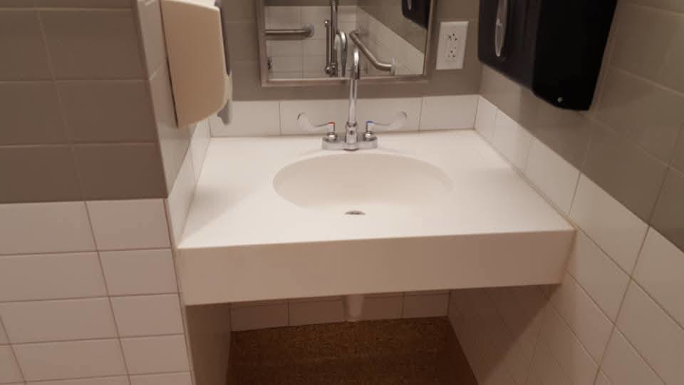 Bathroom sink and countertop installation by Zubieta Kitchen & Bath LLC in Augusta, GA.