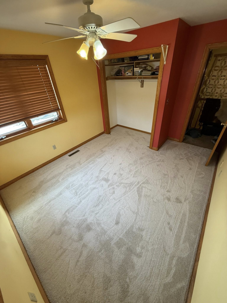 Freshly installed carpet in an empty bedroom by Johnson's Flooring Solutions LLC in Rochester, MN