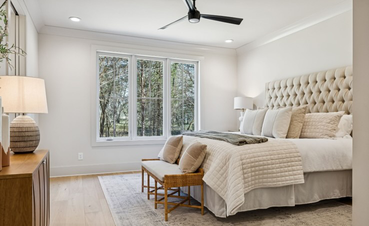 Professional bedroom ceiling fan installation by Gray Builds in Columbia, TN.
