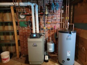 A comprehensive boiler and water heater system installation by Fletchers Plumbing and Heating in Smyrna, DE