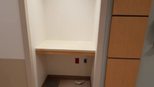 Built-in niche with countertop installation by Zubieta Kitchen & Bath LLC in Augusta, GA.