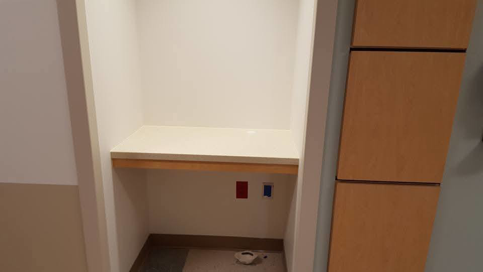 Built-in niche with countertop installation by Zubieta Kitchen & Bath LLC in Augusta, GA.