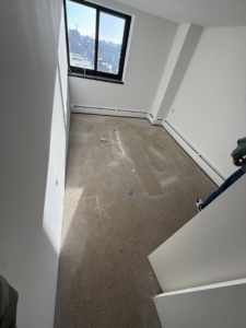 Carpet removal and subfloor preparation for new flooring by Johnson's Flooring Solutions LLC in Rochester, MN