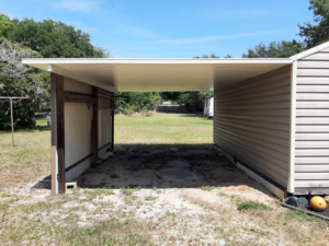 A newly constructed carport addition by Knupper Properties & Knupper Homes, your general contractor in Clermont, FL.