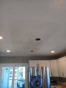 Ceiling showing drywall repair or preparation work with recessed lighting by Southeastern Painting & Drywall in Wilmington, NC