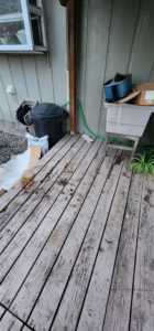 A clean residential deck after professional junk removal services by AG Junk Haulers in Salem, OR.