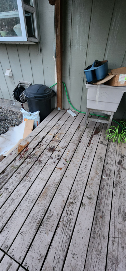 A clean residential deck after professional junk removal services by AG Junk Haulers in Salem, OR.