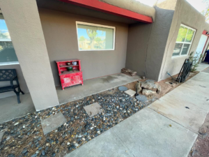 A clean patio area after a successful junk removal service by Junk in the Truck LLC in Albuquerque, NM.