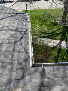 A clean roof and gutter after professional maintenance by Hey Matt Handyman Service in Sheridan, WY
