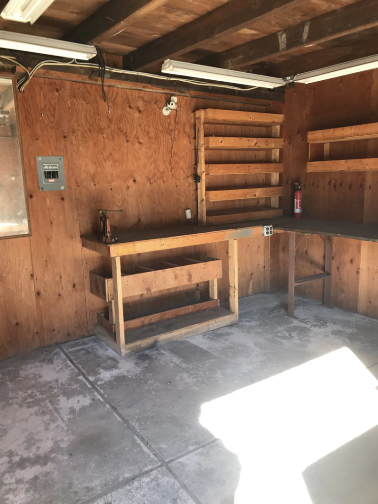 A clean and organized garage after professional junk removal by 302-Rid-Junk in Wilmington, DE.