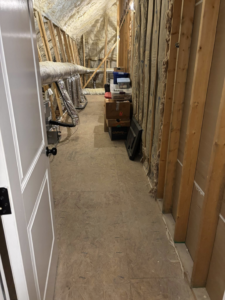 A cleaned-out attic storage space after a successful junk removal service by Nash's Cargo Company LLC in Shreveport, LA.