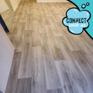 Close-up view of newly installed laminate flooring by Dany's contractors LLC in Vancouver, WA.