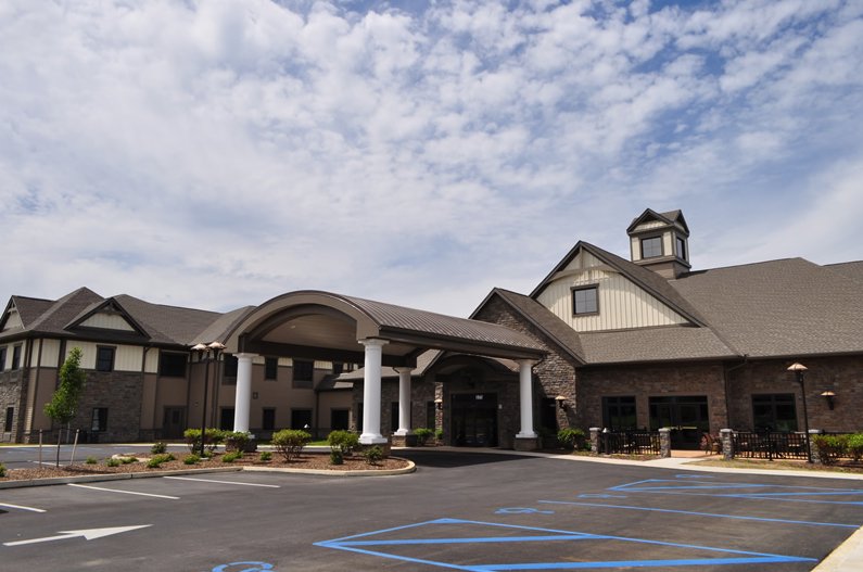 Exterior view of a large commercial building construction project completed by JON Construction, Inc. in Allentown, PA.