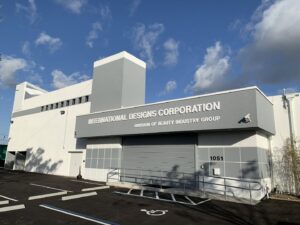 The exterior of a completed commercial building project for International Designs Corporation by Florida Palm Construction, Inc. in Davie, FL