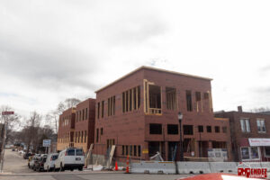 Exterior view of a commercial building under construction by Mendez Contractor Inc in Lynn, MA