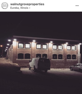 The exterior of a commercial building with new lighting installed by Failsafe Electric, Inc. in Metamora, IL.