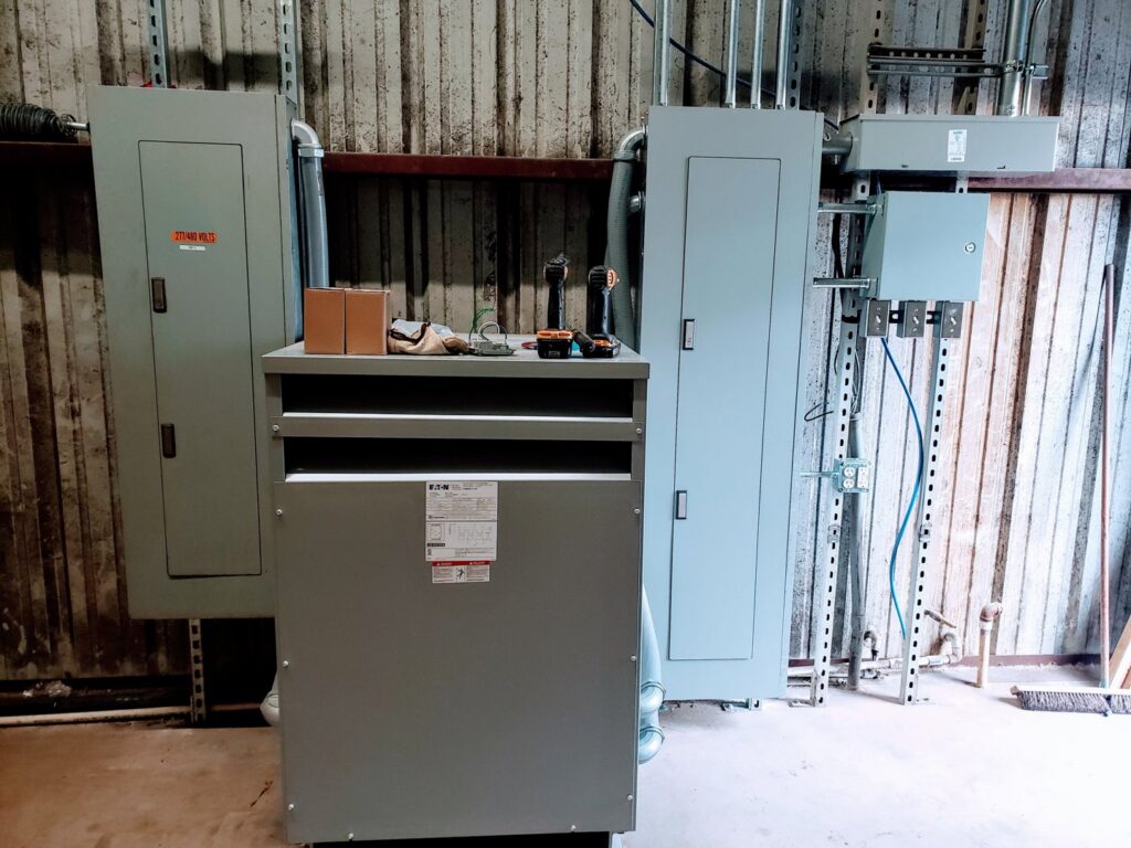 New commercial electrical panels and conduits installed by Denali Electric LLC in San Antonio, TX