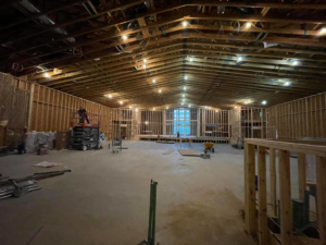 Large commercial insulation project site under construction by Miami Valley Insulation Co LLC in Dayton, OH.