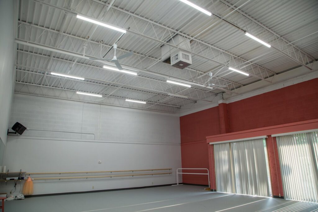 New lighting and ceiling fan installation in a commercial space by HandyVets in Saint Charles, MO.