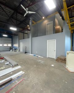 Interior construction of a commercial space with new walls and structures by Creative Touch Renovations LLC in Harrisburg, PA.