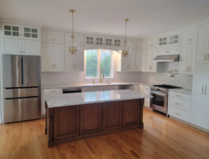 A complete kitchen remodel and installation project by Walker Kitchen Design in Granby, CT.