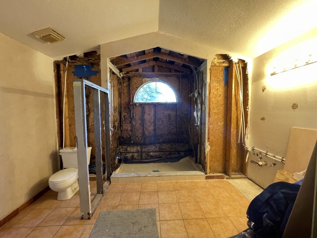 A beautifully completed bathroom remodel by Modern Construction Group Inc. in Orlando, FL.