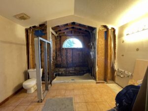 A beautifully completed bathroom remodel by Modern Construction Group Inc. in Orlando, FL.