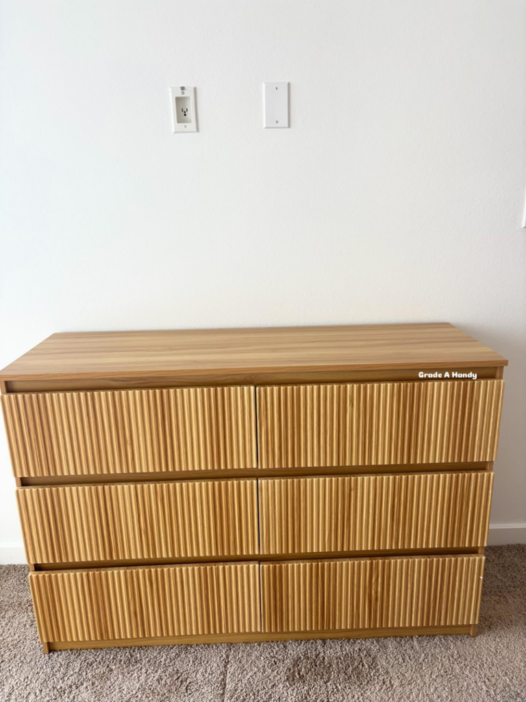 A completed dresser furniture assembly service by Grade A Handyman in Lancaster, CA.