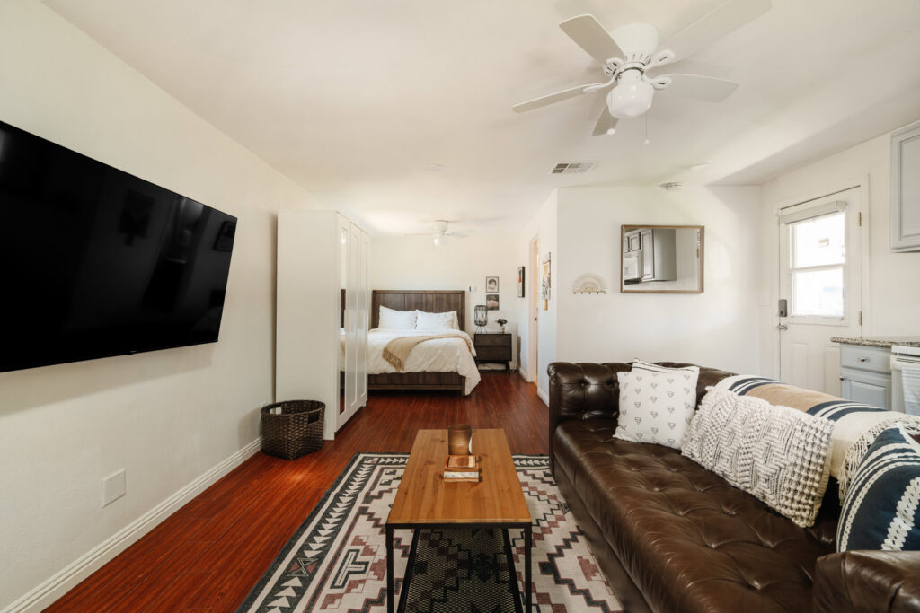 A completed interior living and bedroom space after renovation by Sal Handyman Services in Canyon Country, CA