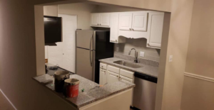 A completed kitchen remodel by Sanchez Construction in Weimar, TX