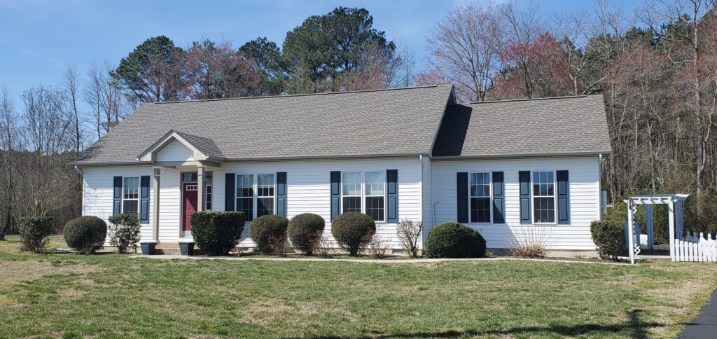 A beautifully completed residential roof replacement project by Bayside Exteriors in Lewes, DE.