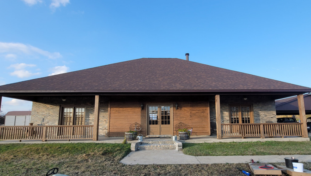 A beautifully completed residential roofing project by Cleaning Solutions & Remodeling Services LLC, your trusted handyman in Shreveport, LA.