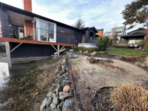 Completed waterfront exterior renovation by Precision Coatings LLC Siding and Painting Specialist in Tacoma, WA.