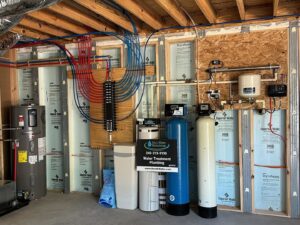 A comprehensive water treatment system and water heater installation by S & L Water Solutions in Hagerstown, MD.