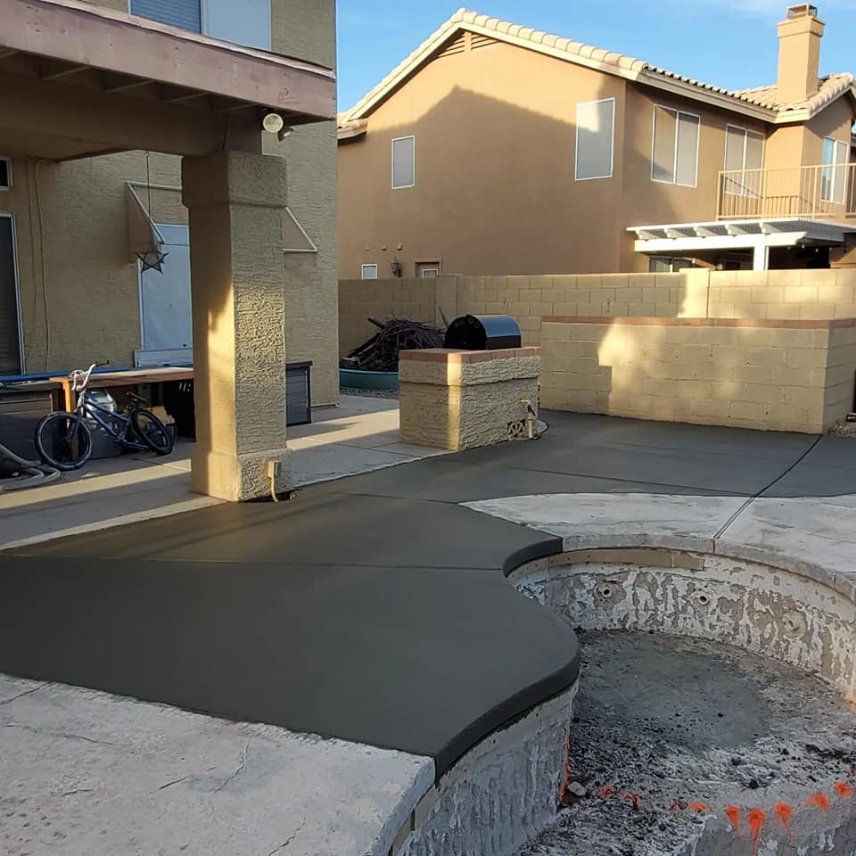 Concrete patio and pool deck work for an outdoor living area by Martin Jr's concrete in Surprise, AZ