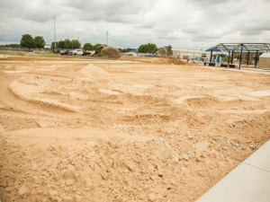 A large construction site with earthwork and grading in progress, handled by Northstar Construction, LLC in Fort Worth, TX
