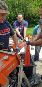 A crew from Advanced Rooter Plumbing working on pipe lining or repair in Norwalk, CT