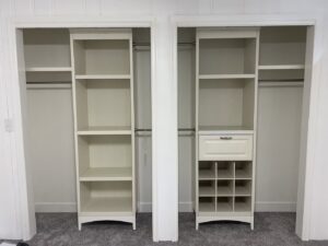Custom closet shelving and organization systems installed by The Sioux Falls Handyman in Sioux Falls, SD.