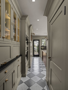 Custom kitchen pantry cabinetry and built-in appliances installed by Emergent Construction in Indianapolis, IN.