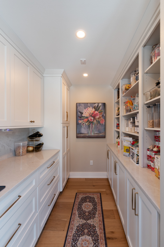Custom pantry shelving and cabinet installation by Becker Home Improvement, Inc. in Cottage Grove, WI.